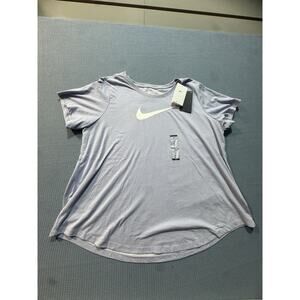 Nike  Dri-FIT Swoosh Women T-Shirt Sz 2x Gray Brand New